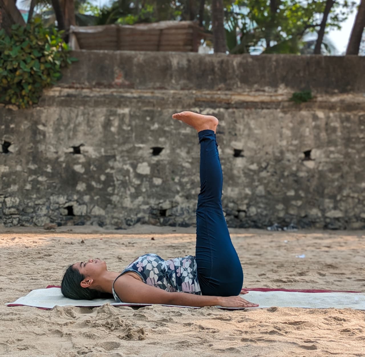 Peaceful yoga practice at Yog Sattva